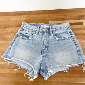 Moussy Light Blue Jean Shorts